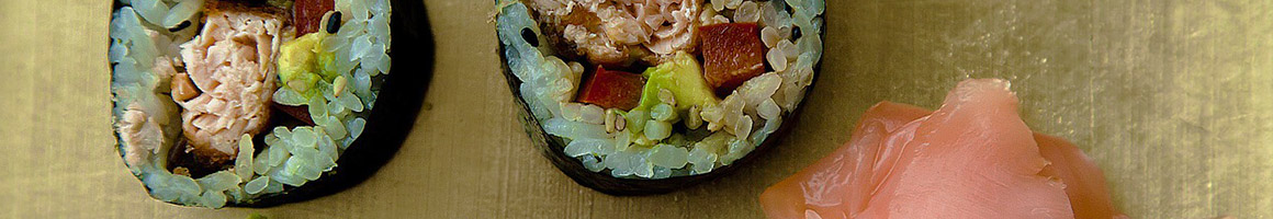 Eating Japanese Sushi at Hatsuhana restaurant in New York, NY.